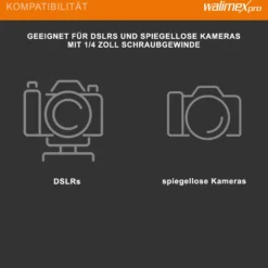 Walimex pro Handschlaufe BR-1 - 330 x 30 x 20 mm - aus weichem Neopren - mit 1/4" Kamerachraube - Farbe schwarz rot