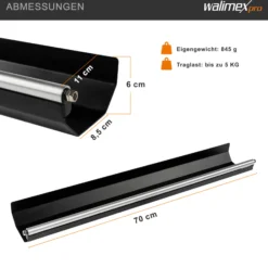 Walimex pro Hintergrund Halterung für Lampenstative belastbar bis 5 kg, Hintergrundsystem aus Aluminium für Kartonhintergründen bis 1,35 m