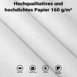 Walimex pro Hintergrundkarton 1,35 x 10 m weiß, robuster Fotohintergrund aus Karton, Fotoleinwand als Backdrop für Fotostudio, reflexfrei, strapazierfähig, ideal für Produktfotografie