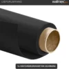 Walimex pro Hintergrundkarton 1,35 x 10 m schwarz, robuster Fotohintergrund aus Karton, Fotoleinwand als Backdrop für Fotostudio, reflexfrei, strapazierfähig, ideal für Produktfotografie