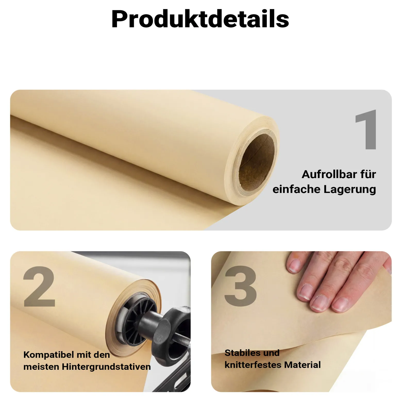 Walimex pro Hintergrundkarton 2,60x10m,light beige