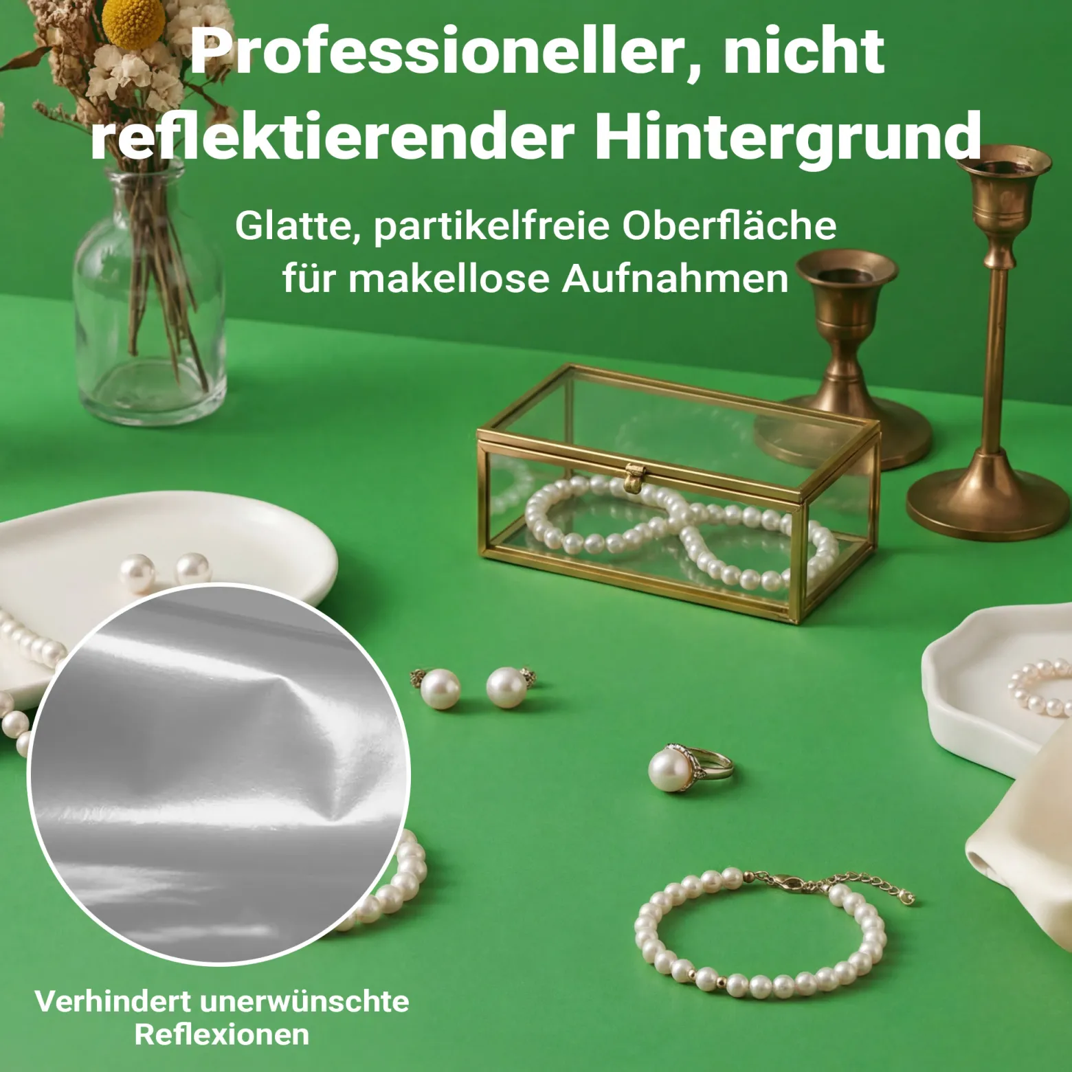 Walimex pro Hintergrundkarton 1,35 x 10 m grün chroma, robuster Fotohintergrund aus Karton, Fotoleinwand als Backdrop für Fotostudio, reflexfrei, strapazierfähig, ideal für Produktfotografie