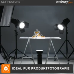 Walimex pro Hintergrundkarton 2,60 x 10 m grau, robuster Fotohintergrund aus Karton, Fotoleinwand als Backdrop für Fotostudio, reflexfrei, strapazierfähig, ideal für Produktfotografie