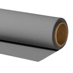 Walimex pro Hintergrundkarton 2,60 x 10 m grau, robuster Fotohintergrund aus Karton, Fotoleinwand als Backdrop für Fotostudio, reflexfrei, strapazierfähig, ideal für Produktfotografie