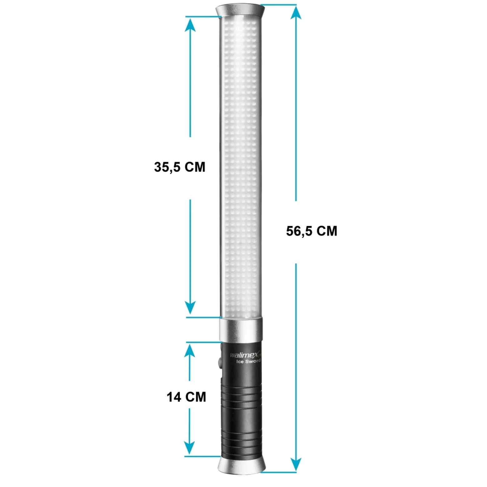 Walimex pro Ice Sword 300 Plus LED Stableuchte, Leuchtstab mit variabler Farbtemperatur, Videoleuchte mit Fernbedienung, Studiolicht für Freihandnutzung oder Stativ