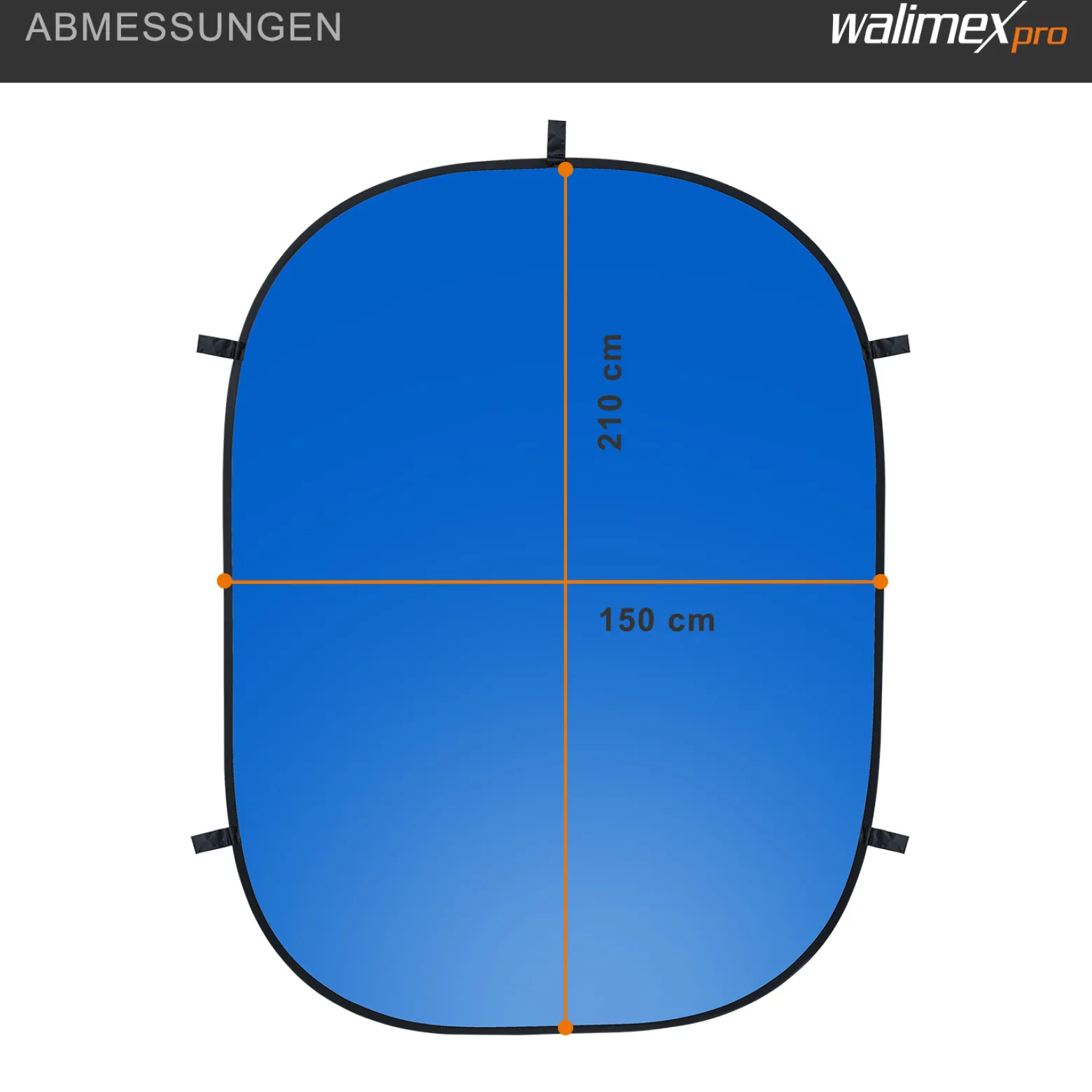 Walimex pro 2 in 1 Falthintergrund grün/ blau 150 x 210 cm, robuster Fotohintergrund mit Federring, faltbarer Hintergrund für Fotostudio mit Transporttasche