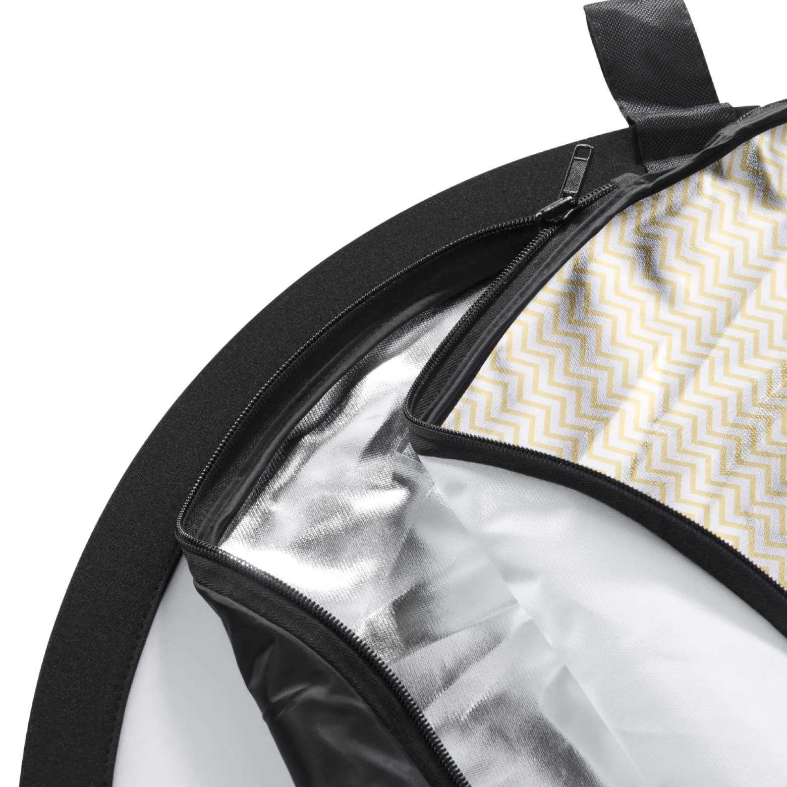 Walimex pro 5-in-1 Faltreflektor Set Ø 107 cm Wavy-Goldfarben Silberfarben Weiß Schwarz Transparent inkl. Transporttasche faltbarer Fotoreflektor