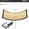 Walimex pro 3in1 Reflektor Halfpipe konkav 150 x 60 cm, silberfarben/weiß/goldfarben, Beauty & Fashion Lichtformer