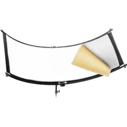 Walimex pro 3in1 Reflektor Halfpipe konkav 150 x 60 cm, silberfarben/weiß/goldfarben, Beauty & Fashion Lichtformer