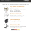 Walimex pro 5-in-1 Reflektorpanel 100 x 200 cm, Reflektor Fotografie mit 5 Lichtcharakteristiken schwarz, weiß, gold-, silberfarben, Durchlicht und Diffusor