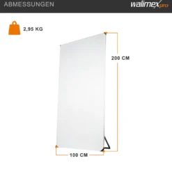 Walimex pro 5-in-1 Reflektorpanel 100 x 200 cm, Reflektor Fotografie mit 5 Lichtcharakteristiken schwarz, weiß, gold-, silberfarben, Durchlicht und Diffusor