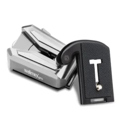 Walimex pro Kamera Clip mit V-Dock für Gürtel & Schnellwechselplatte – Kamera-Holster aus Metall – Arca-Swiss-kompatibel – V-Clip mit Kamerasicherung – Traglast bis 5kg – für Gürtel bis 50mm Breite
