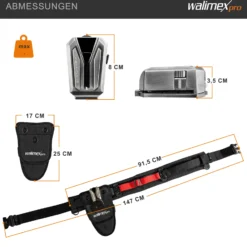 Walimex pro Kamera Hüftgurt mit 2x V-Dock Argus – Tragegurt mit Holster für Fotoshooting und Outdoor Fotografie – V Clip Kameraholster mit Bauchgurt
