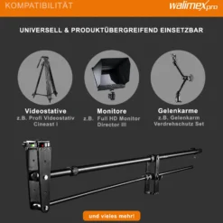 Walimex pro Kamerakran Director Pro - 770 x 90 x 250 mm / max. Traglast 3 kg - mit 1/4