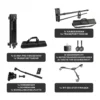 Walimex pro Kamerakran Set Director Pro II mit Videostativ EI-9901 und WT-600 Stativwagen für professionelle Kamerafahrten