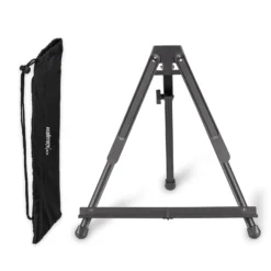Walimex pro klappbare Tischstaffelei, stabile Staffelei aus Aluminium, Malerstaffelei für Leinwände bis 40 x 60 cm, Leinwandständer mit praktischer Tragetasche