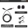 Walimex pro Lavalier Ansteck Mikrofon Boya LM10 für Smartphone/DSLR - 109 x 82 x 19 mm - mit 3,5 mm Klinke, Windschutz und Clips - kompatibel mit Android, kompatibel mit iPhone
