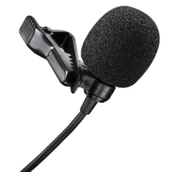Walimex pro Lavalier Ansteck Mikrofon Boya LM10 für Smartphone/DSLR - 109 x 82 x 19 mm - mit 3,5 mm Klinke, Windschutz und Clips - kompatibel mit Android, kompatibel mit iPhone