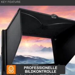 Walimex pro LCD Monitor Director 7 Zoll 17,8 cm Kamera Monitor mit Full HD Unterstützung, Peaking, False Colour, Histogramm, frei belegbare Funktionstasten