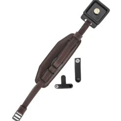 Walimex Pro Leder Handschlaufe Arca Swiss kompatibel für DSLR und Systemkamera mit Basisplatte aus Metall gepolstert
