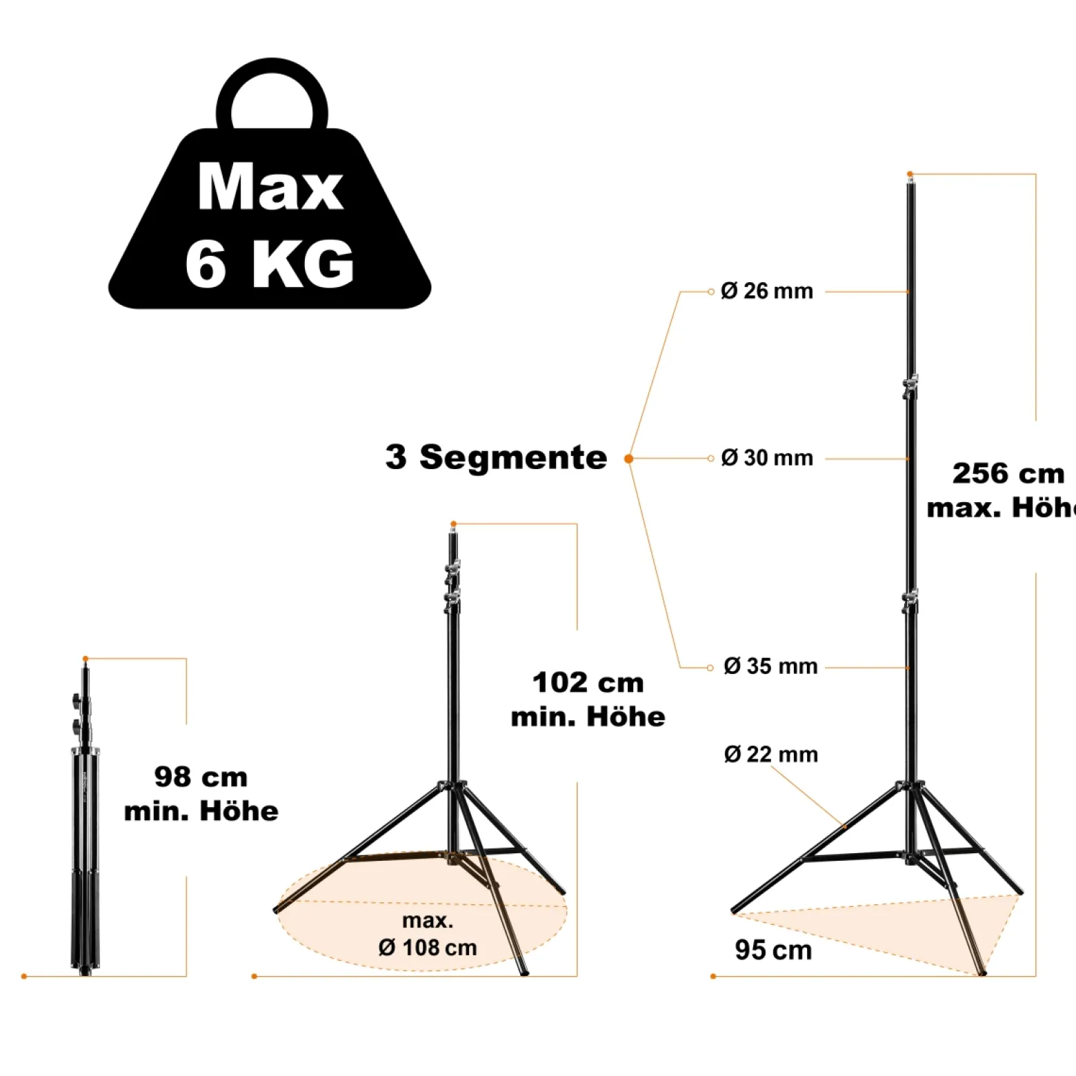 Walimex pro LED 500 Flächenleuchte + WT-806 Stativ