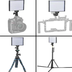 Walimex pro LED Niova 150 Bi Color Videoleuchte inkl. Akku, On-Camera Fotolampe 15 W, Videolicht mit einstellbarer Farbtemperatur 3200-566 K, Studiolicht dimmbar