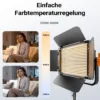 Walimex pro LED Niova 600 Bi Color und Stativ 2er Set mit 36 W LED Flächenleuchten, variabler Farbtemperatur und Lichtstativen
