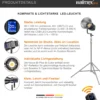 Walimex pro LED Niova Compact Bi-Color 80 W Videoleuchte, Studioleuchte mit Bowens-Anschluss, Videolicht variable Farbtemperatur, leistungsstarkes Dauerlicht