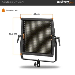 Walimex pro LED Niova 100-F Pro 100 W Bi-Color Flächenleuchte, dimmbare Videoleuchte, Studioleuchte mit weichem Licht, Fotolicht mit Fernbedienung