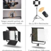 Walimex pro LED Niova 100-F Pro 100 W Bi-Color Flächenleuchte mit Lampenstativ, dimmbare Videoleuchte, Studioleuchte mit weichem Licht, Fotolicht mit Fernbedienung