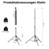 Walimex pro LED Niova Plus 120 W + Stativ Set, dimmbare Videoleuchte mit Bi-Color plus Blitzstativ bis 256 cm Höhe mit Federdämpfung