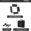 Walimex pro LED Rainbow Flächenleuchte, RGBWW Flächenlicht 100 W, Bi-Color Videoleuchte, Studioleuchte per App steuerbar, Studio-Beleuchtung mit Effektgenerator