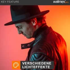 Walimex pro LED Rainbow Flächenleuchte, RGBWW Flächenlicht 100 W, Bi-Color Videoleuchte, Studioleuchte per App steuerbar, Studio-Beleuchtung mit Effektgenerator