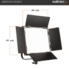 Walimex pro LED Rainbow Flächenleuchte, 50 W Videoleuchte, Studioleuchte mit Farbwechsel RGBWW, Studio-Beleuchtung steuerbar per App, Bi-Color Videolicht