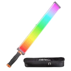 Walimex pro LED Rainbow RGB Leuchtstab, Stableuchte 18 W, Studioleuchte dimmbar und Bi-Color, Studio-Beleuchtung steuerbar per App, kompaktes Videolicht