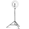Walimex pro LED Ringleuchte 380 Bi-Color 23 W Set inkl. Stativ, leistungsstarkes Ringlicht mit schaltbaren Sektoren, Leuchtring dimmbar, Videoleuchte mit Zubehör