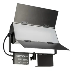 Walimex pro LED Sirius 160 Bi Color Flächenleuchte, Flächenlicht 65 W, Videoleuchte stufenlos dimmbar 3200-5600 K, Studiolicht mit 120° Abstrahlwinkel und Diffusor