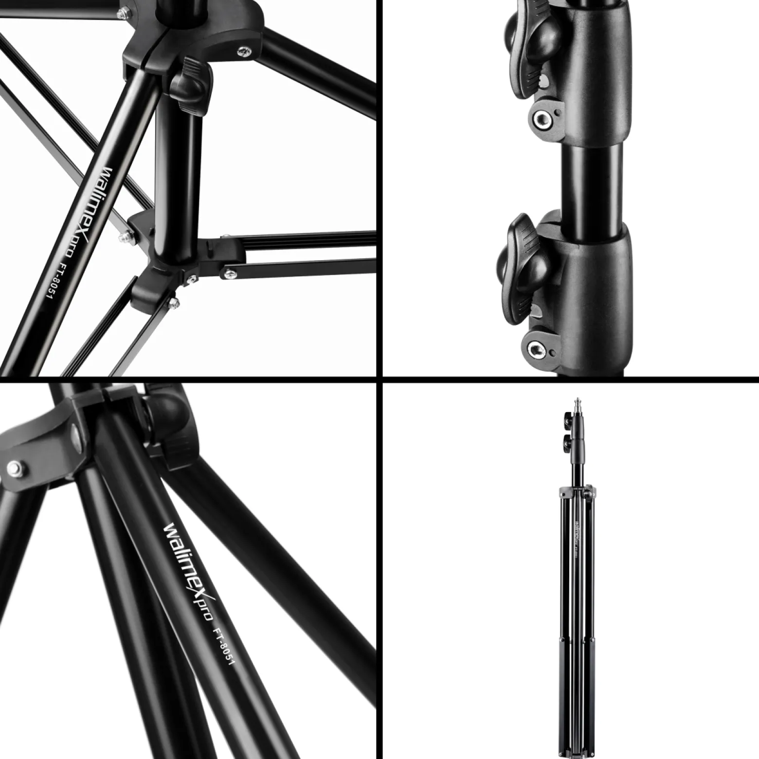Walimex pro LED 500 Versalight Bi Color Flächenleuchte 2er Set inkl. 2x Lampenstativ & 4x Akku, leistungsstarke Videoleuchte 32 W, Studioleuchte mit Fernbedienung