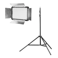 Walimex pro LED Versalight 500 Daylight Set bestehend aus Flächenleuchte und Lampenstativ bis 260 cm
