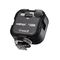Walimex pro LED-Videoleuchte mit 36 LEDs, 3 W, Kamera Beleuchtung stufenlos dimmbar, erweiterbares Fotolicht mit Stecksystem, Videolicht für Aktion Kamera, Camcorder und DSLR