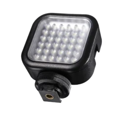 Walimex pro LED-Videoleuchte mit 36 LEDs, 3 W, Kamera Beleuchtung stufenlos dimmbar, erweiterbares Fotolicht mit Stecksystem, Videolicht für Aktion Kamera, Camcorder und DSLR
