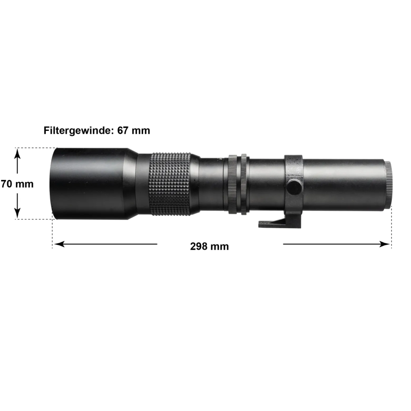 Walimex pro 500/8,0 Linsen Objektiv kompatibel mit Canon EF, DSLR-Objektiv für Vollformat und APSC, Teleobjektiv mit eingebauter Irisblende, hochwertiges Kameraobjektiv