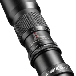 Walimex pro 500/8,0 Linsen Objektiv kompatibel mit Canon R, DSLR-Objektiv für Vollformat und APSC, Teleobjektiv mit eingebauter Irisblende, hochwertiges Kameraobjektiv