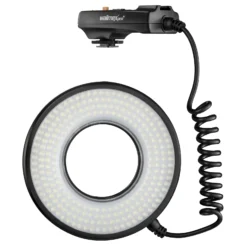 Walimex pro Macro LED Ringlicht DSR 232, Ringleuchte 14 W mit 232 LEDs, stufenlos dimmbares Videolicht