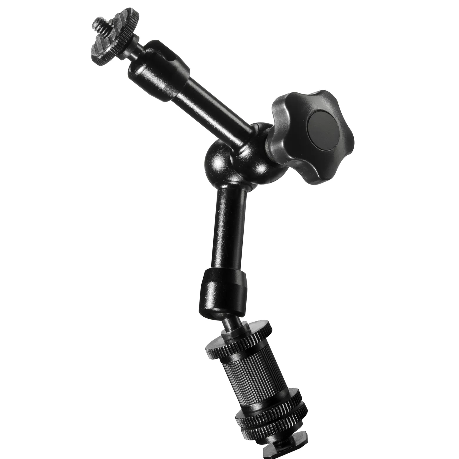 Walimex pro Magic Arm/Auslegearm - 180 x 70 x 39 mm - Tragfähigkeit 2 kg max - 2x 1/4 Zoll Schraube - DSLR-Gelenkarm, Auslegearm für Videostative, DSLR Rigs, Dollys und Aufnahmetische, Schwarz
