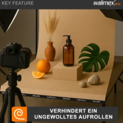 Walimex pro Magnet-Beschwerungsband Magnetband 2,7 m, Magnetstreifen zur Beschwerung von Papier Hintergrund und Hintergrundstoff für Fotostudio