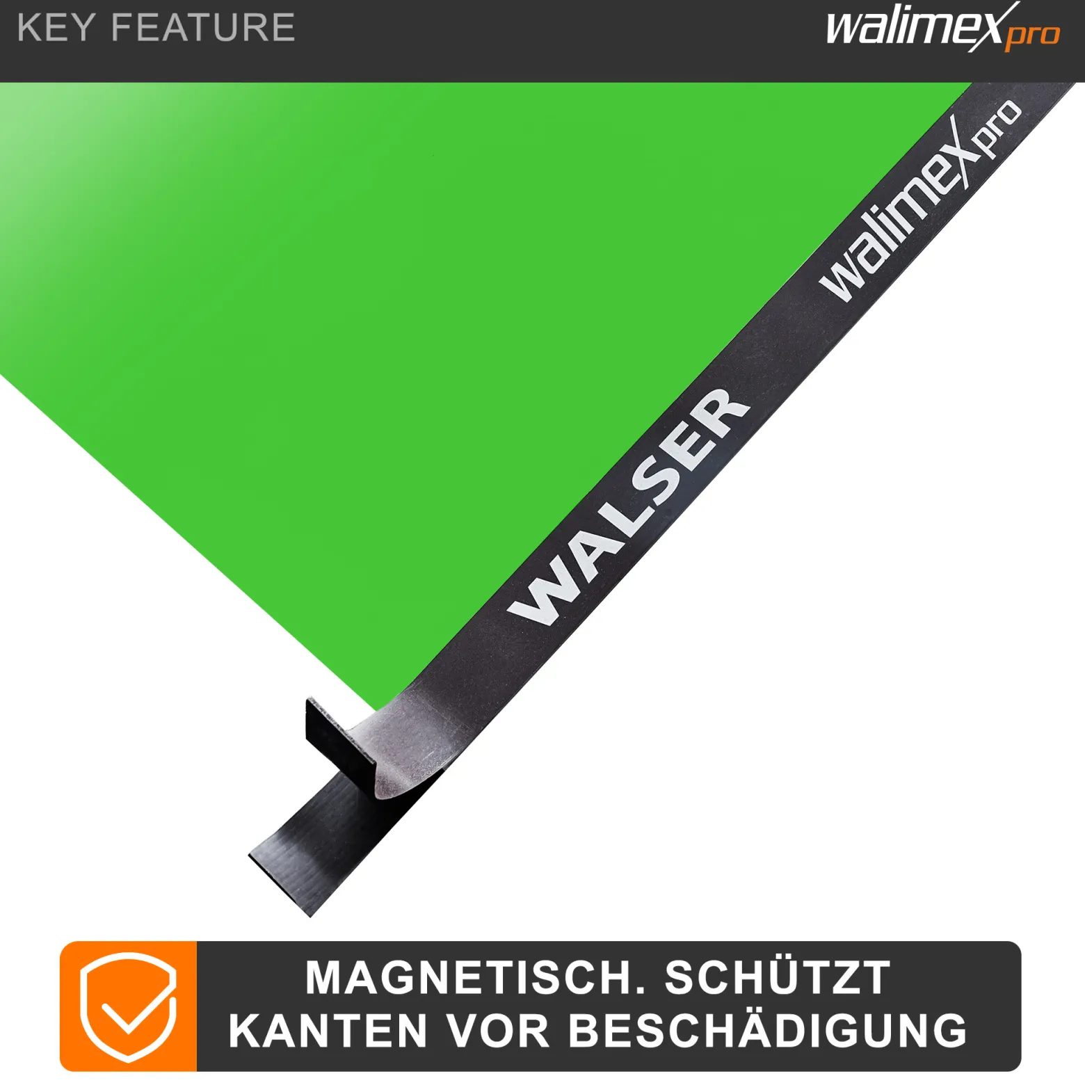 Walimex pro Magnet-Beschwerungsband Magnetband 2,7 m, Magnetstreifen zur Beschwerung von Papier Hintergrund und Hintergrundstoff für Fotostudio