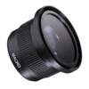 Walimex pro Makro Fish Eye Vorsatzlinse - 0.42 x 58 mm - für Fisheye und Makroeffekte - Konverter mit abschraubbarer Makrolinse - mit Linsenbeutel - Kamera und Foto Zubehör