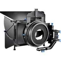 Walimex pro Matte Box Sonnenblende Director II - 205 x 298 x 194 mm - mit 2 Einschüben, 3 Klappen, 4 Neoprenringen - für Objektive mit Ø 49-100 mm, DSLR Video Rig - Kamera Studio