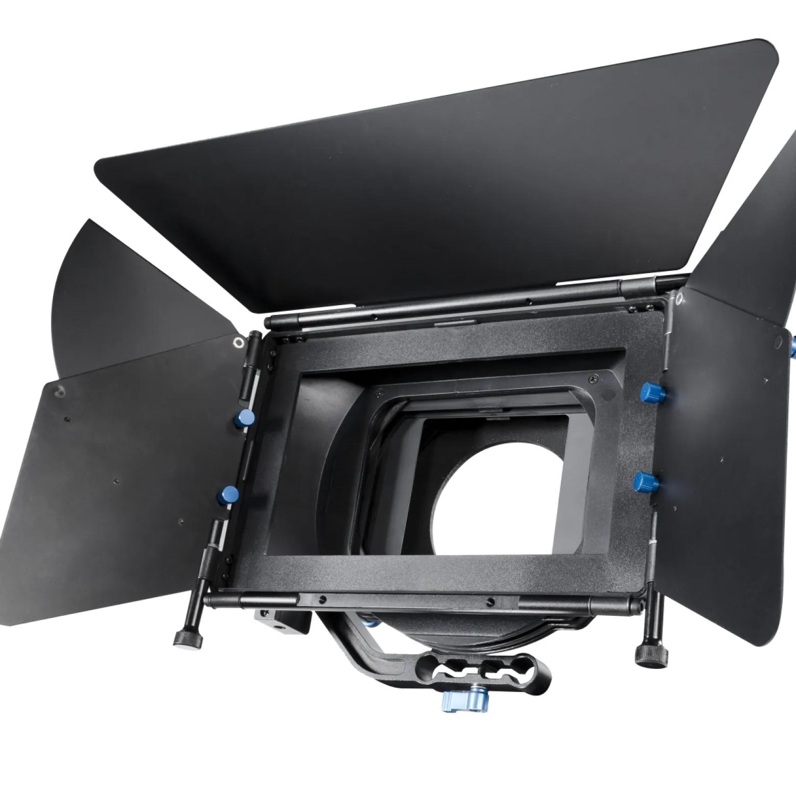 Walimex pro Matte Box Sonnenblende Director II - 205 x 298 x 194 mm - mit 2 Einschüben, 3 Klappen, 4 Neoprenringen - für Objektive mit Ø 49-100 mm, DSLR Video Rig - Kamera Studio